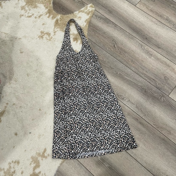 American Eagle halter print leopard mini dress - Picture 2 of 6
